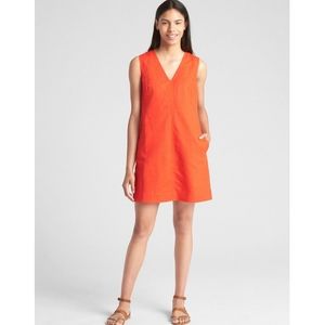 Gap V- Neck orange dress.